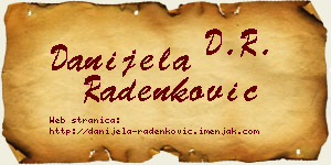 Danijela Radenković vizit kartica